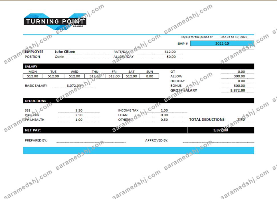 USA Turning Point Brands tobacco company pay stub